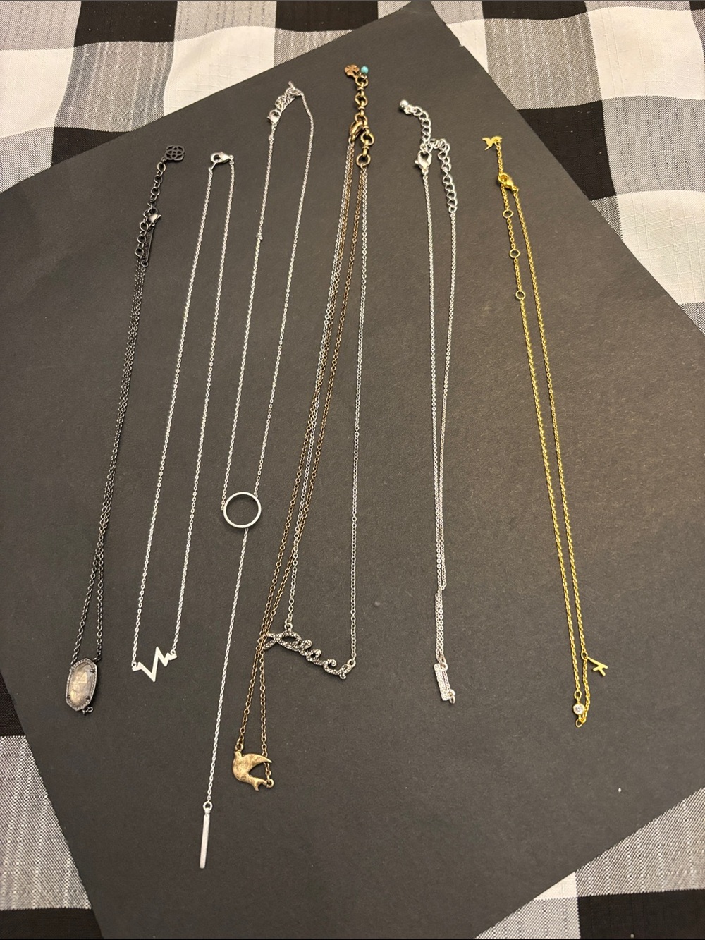Mixed Metal Minimalist Layering Necklace Set - Gold & Silver